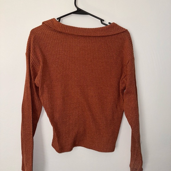 Rust Cable Knit Sweater - Picture 3 of 4